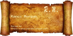 Rancz Morgan névjegykártya